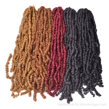 High Quality Freetress Spring Twist Locs Curly Fluffy Passion Twist Synthetic Braiding Hair Extensions Crochet Braids For Women